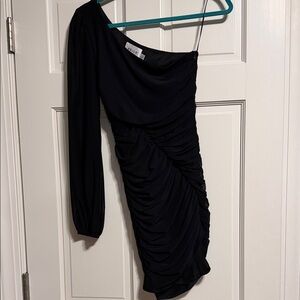 Hello Molly Black One-Shoulder Cocktail Dress